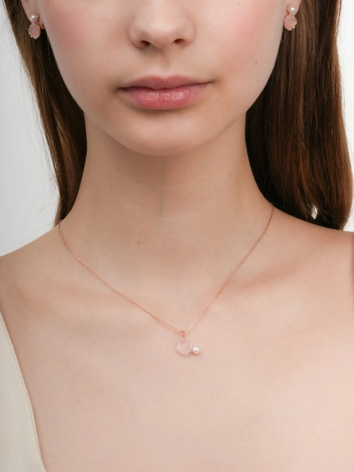 Carved Peony Necklace 18K Rose Gold (4) – Mondays Made Flower & Birthstone Jewelry Singapore