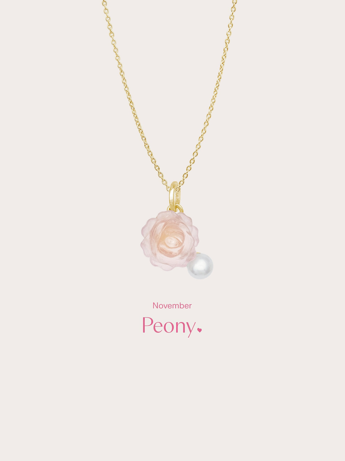 Carved Peony Necklace 18K Gold (5) – Mondays Made Flower & Birthstone Jewelry Singapore