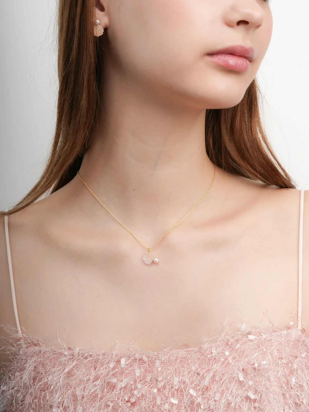 Carved Peony Necklace 18K Gold (4) – Mondays Made Flower & Birthstone Jewelry Singapore