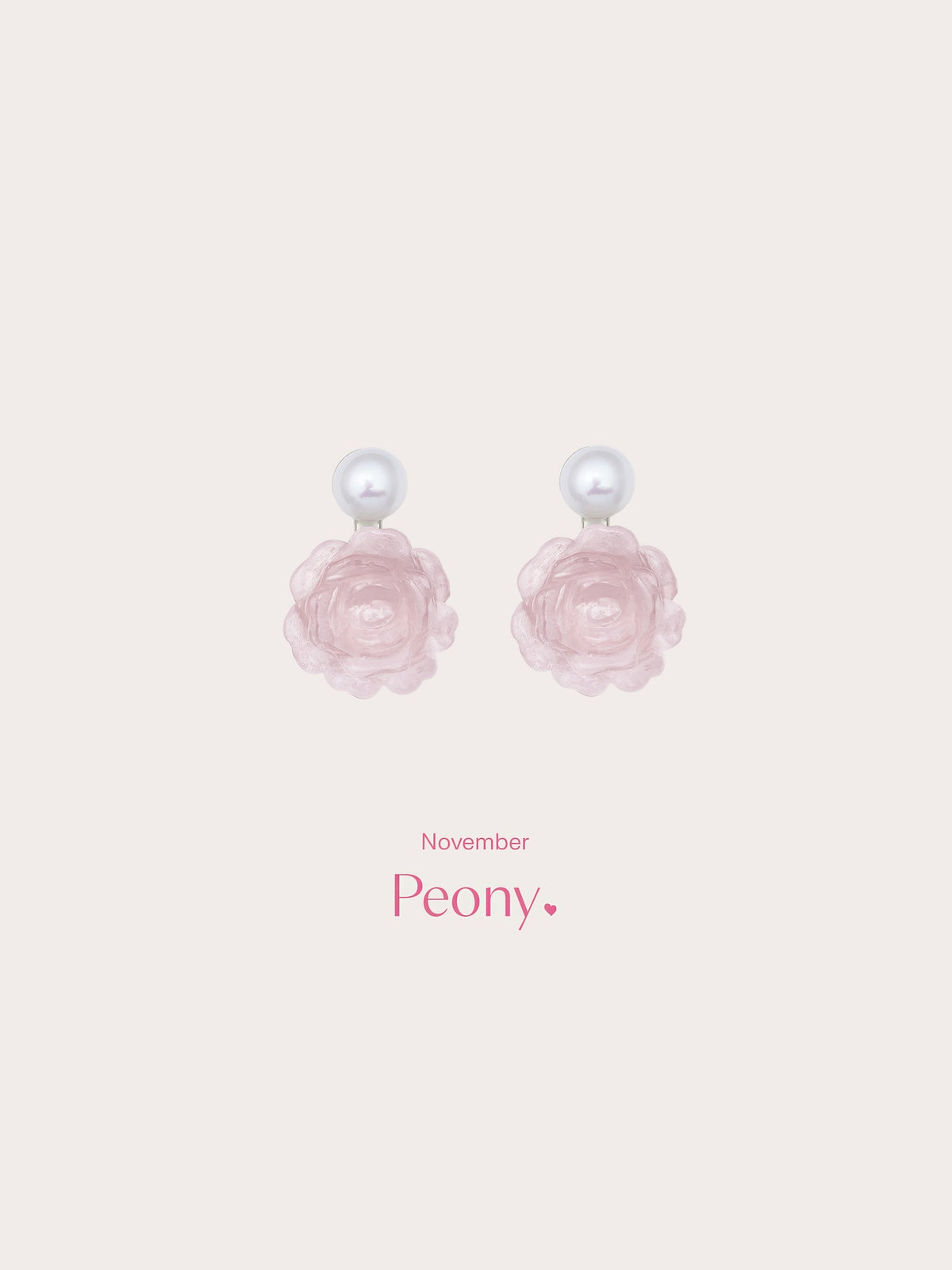 Carved Peony Stud Earrings S925 Silver Rhodium (4) – Mondays Made Flower & Birthstone Jewelry Singapore