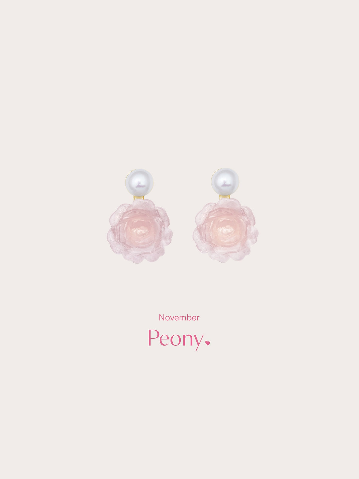 Carved Peony Stud Earrings 18K Gold (4) – Mondays Made Flower & Birthstone Jewelry Singapore