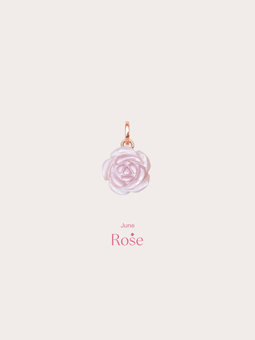Carved Pink Rose Charm 18K Rose Gold (4) – Mondays Made Flower & Birthstone Jewelry Singapore