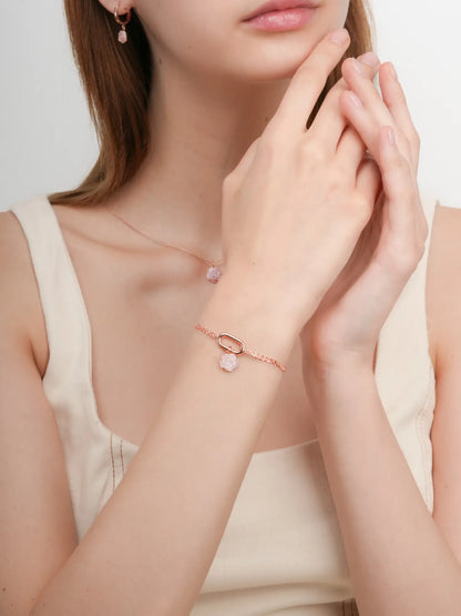 Carved Pink Rose Charm 18K Rose Gold (3) – Mondays Made Flower & Birthstone Jewelry Singapore