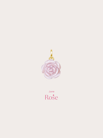 Carved Pink Rose Charm 18K Gold (3) – Mondays Made Flower & Birthstone Jewelry Singapore