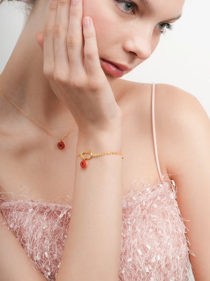 Carved Poppy Charm 18K Gold (3) – Mondays Made Flower & Birthstone Jewelry Singapore