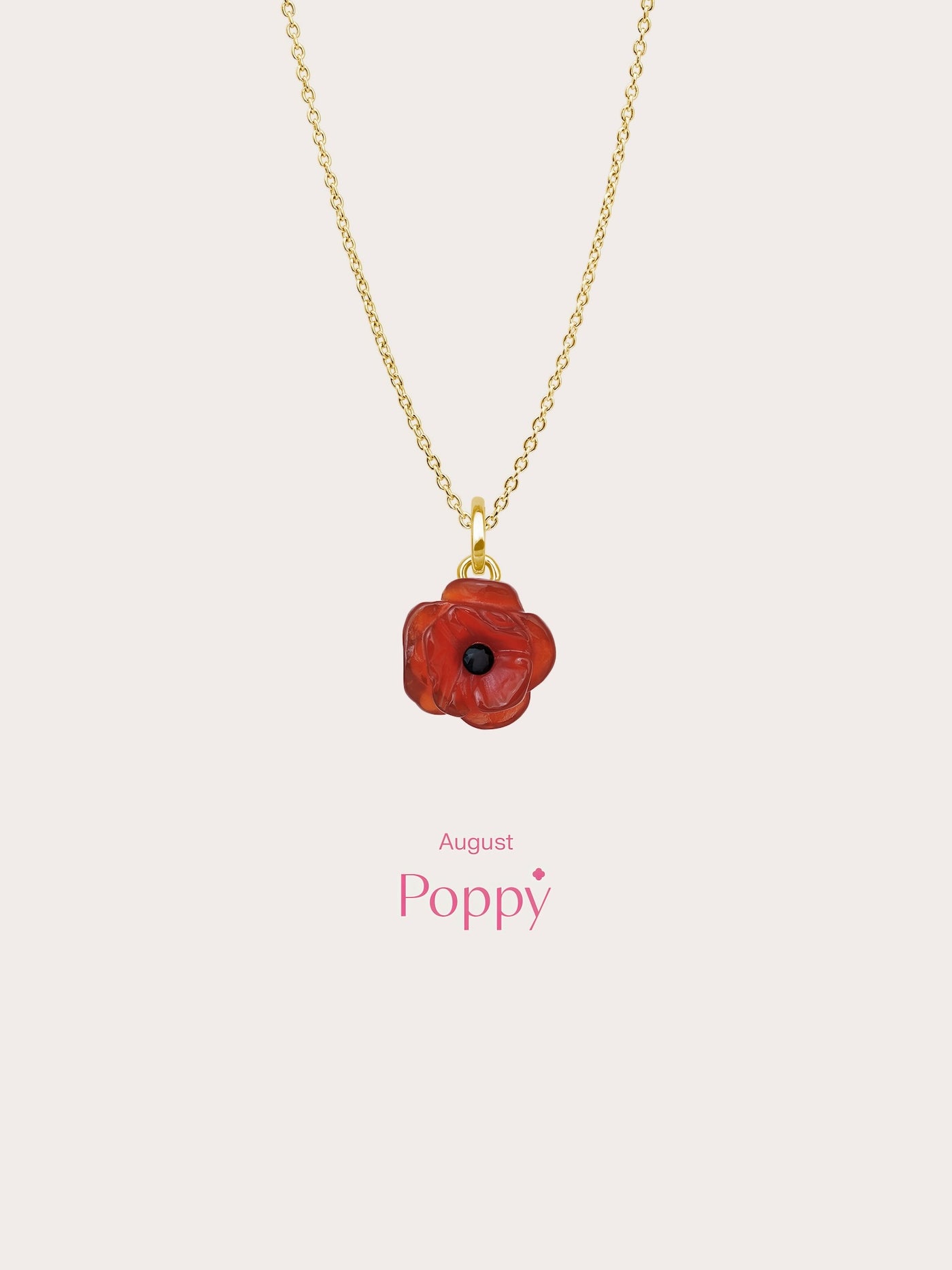 <p>Carved Poppy <em>Necklace</em></p>
