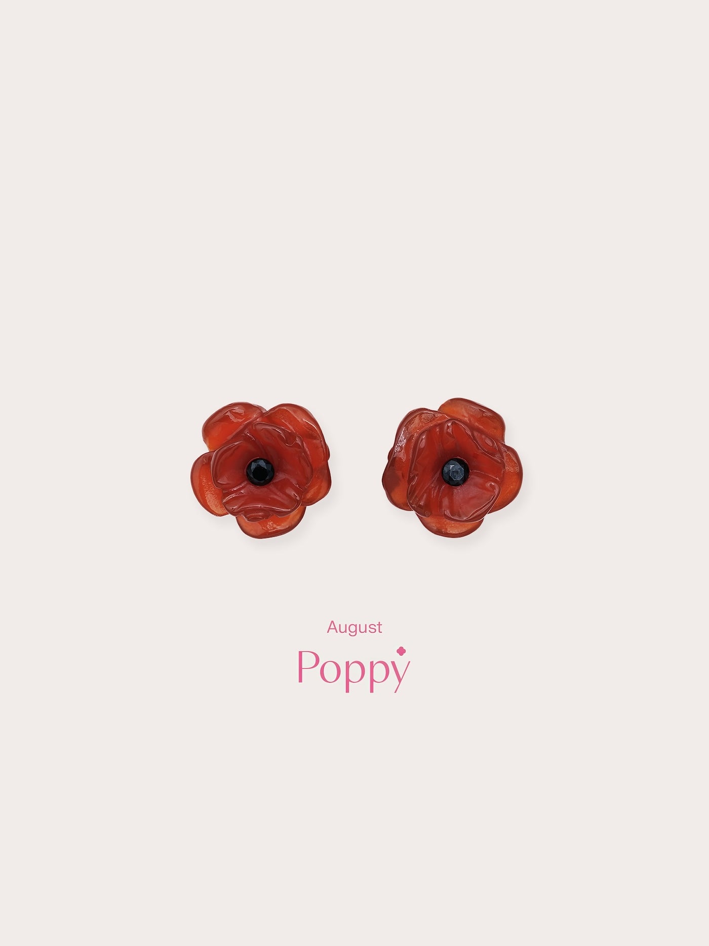 <p>Carved Poppy <em>Stud Earrings</em></p>