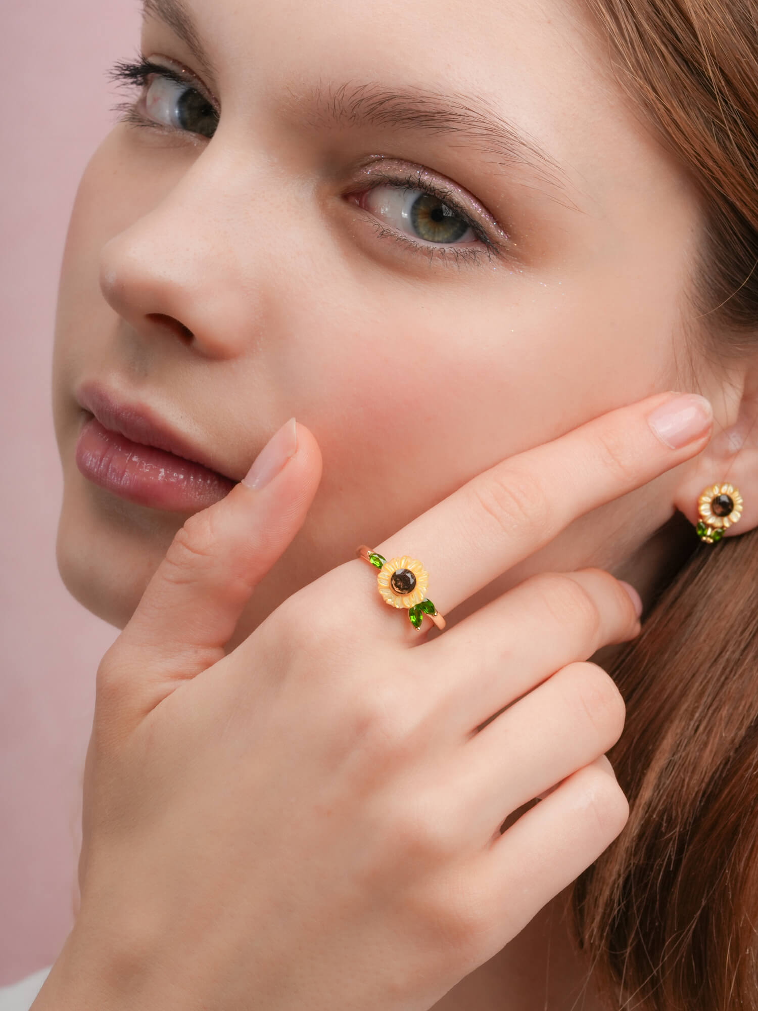 Carved Sunflower Ring in from Mondays Made