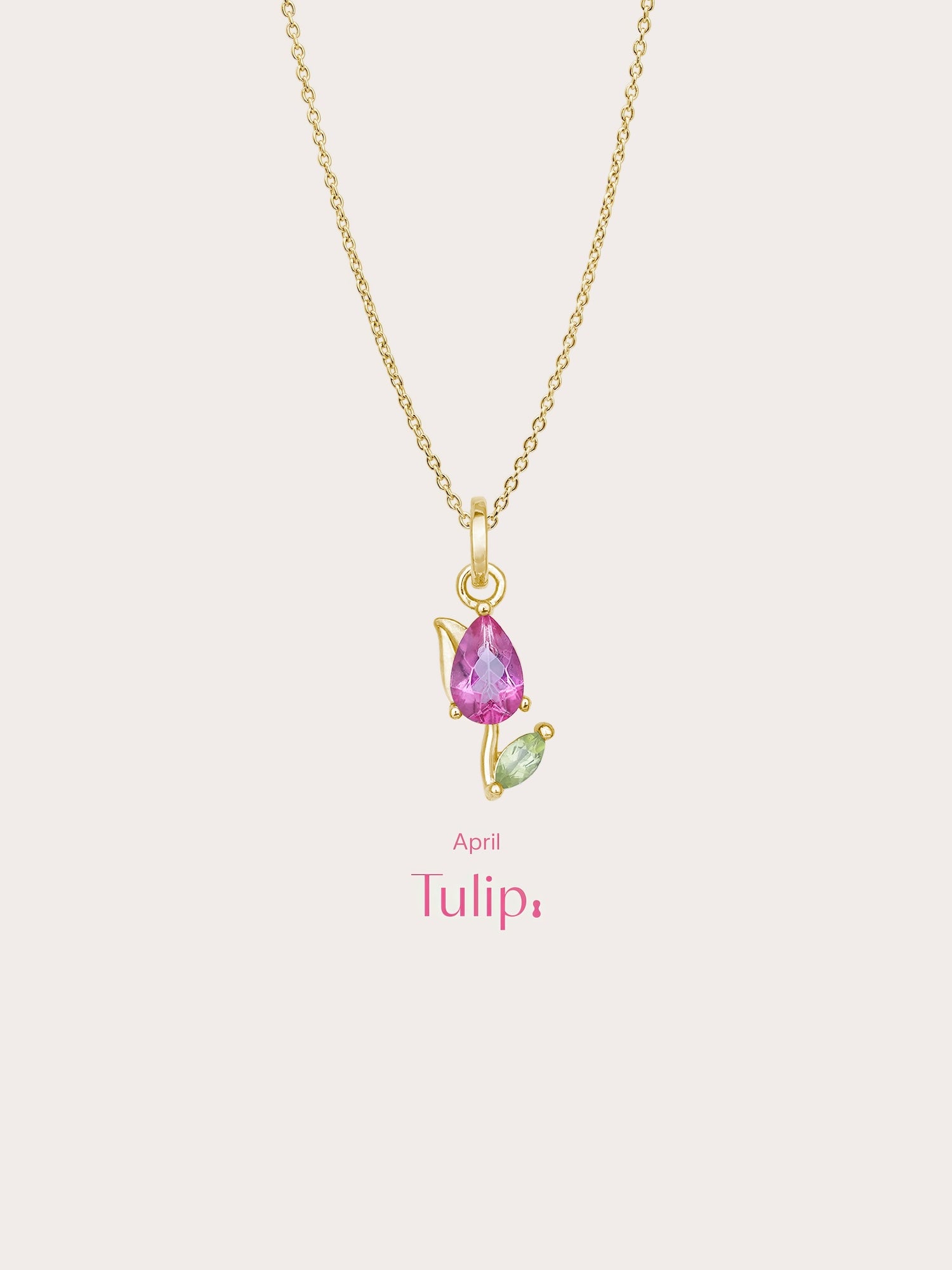 Tulip Necklace in 18k Gold Vermeil from Mondays Made