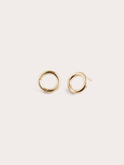 Charm Lock Stud 18K Gold Side (2) – Mondays Made Flower & Birthstone Jewelry Singapore