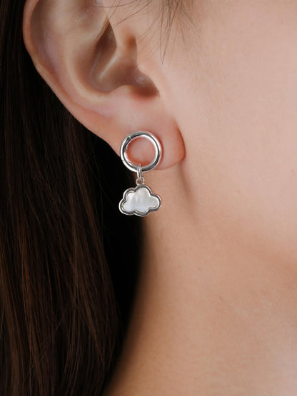 Cloud Charm S925 Silver Rhodium (10) – Mondays Made Flower & Birthstone Jewelry Singapore