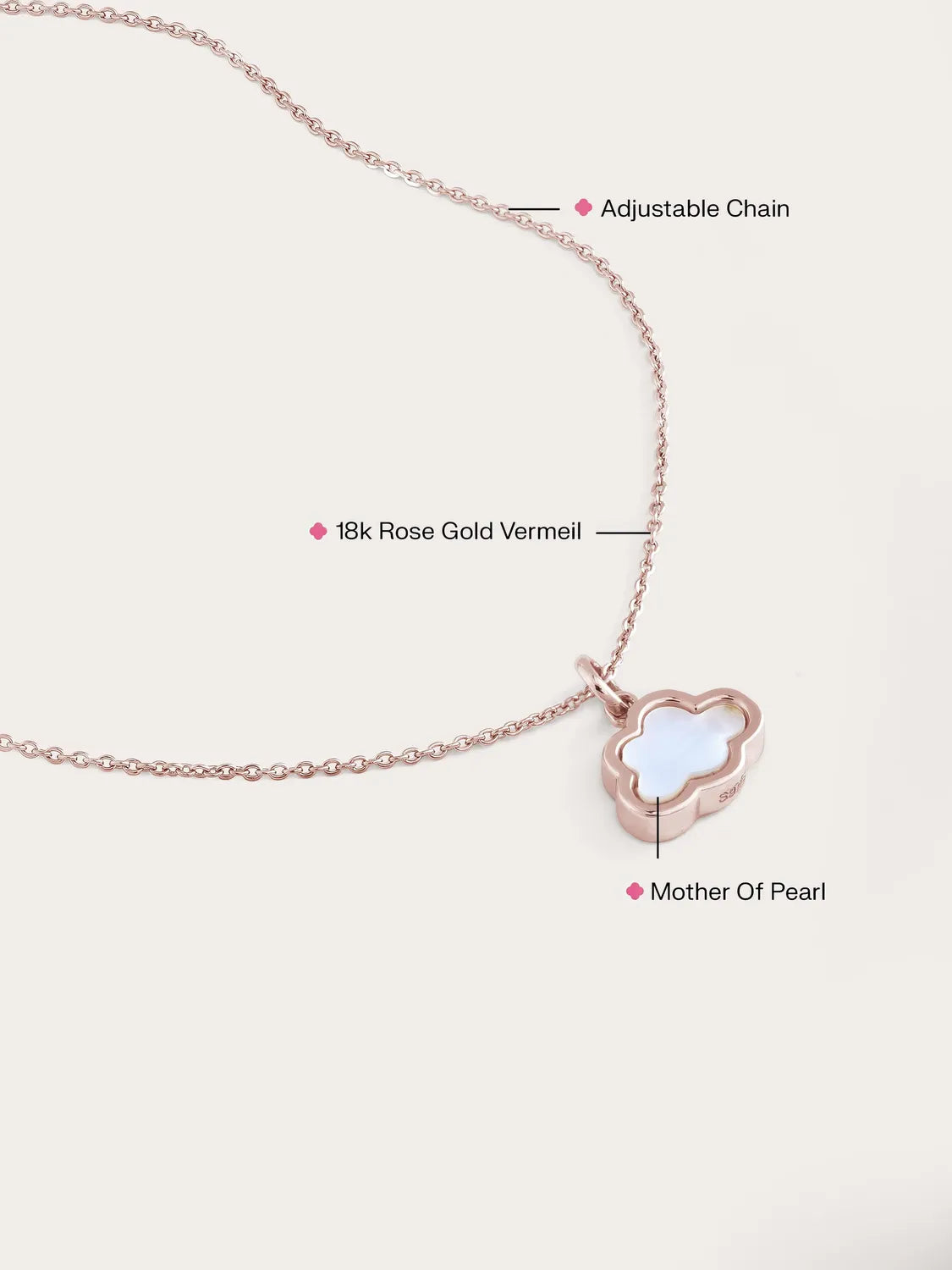 Mother of Pearl Cloud Reversible Necklace