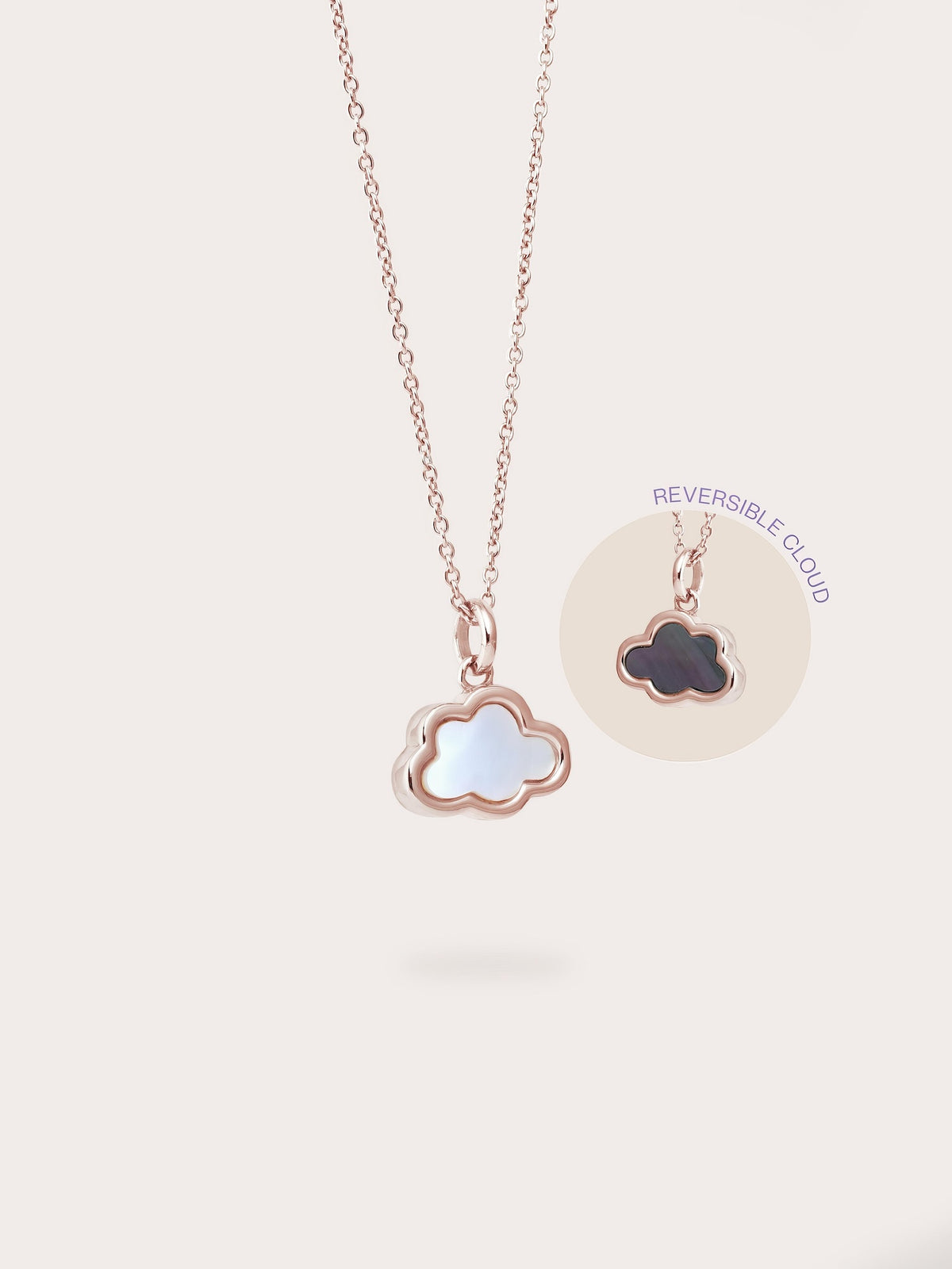Cloud Necklace 18K Rose Gold Frontv2 (2) – Mondays Made Flower & Birthstone Jewelry Singapore