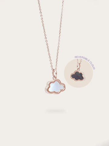 Mother of Pearl Cloud Reversible Necklace