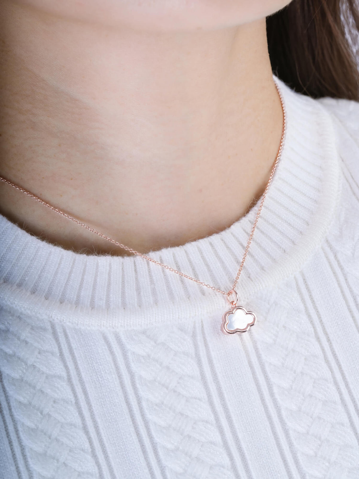 Cloud Necklace 18K Rose Gold (5) – Mondays Made Flower & Birthstone Jewelry Singapore