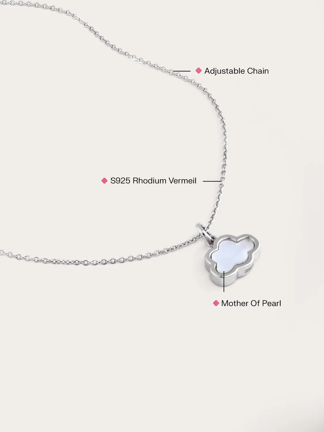 Mother of Pearl Cloud Reversible Necklace