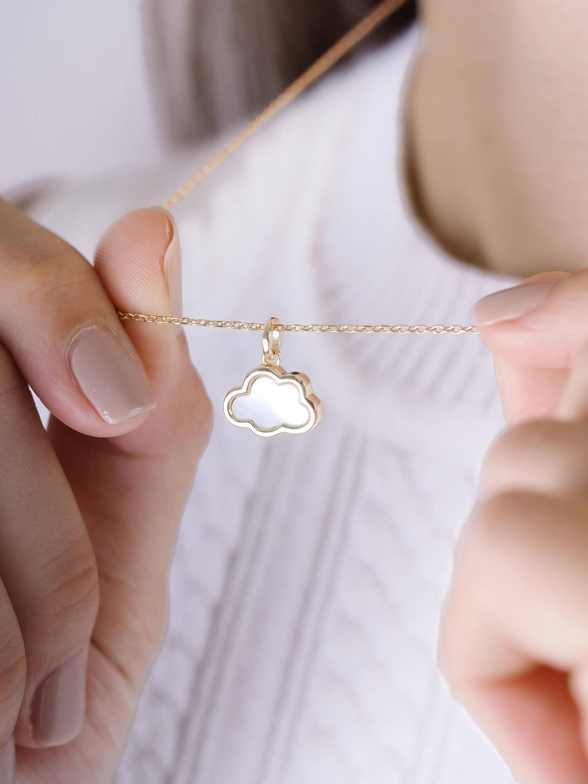 Cloud Necklace 18K Gold (4) – Mondays Made Flower & Birthstone Jewelry Singapore