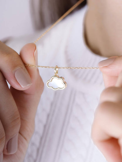 Cloud Necklace 18K Gold (4) – Mondays Made Flower & Birthstone Jewelry Singapore