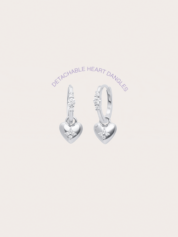 Clover Heart Bracelet S925 Silver Rhodium Gif (2) – Mondays Made Flower & Birthstone Jewelry Singapore