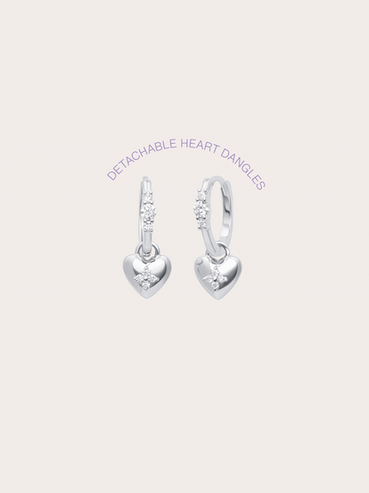 Clover Heart Bracelet S925 Silver Rhodium Gif (2) – Mondays Made Flower & Birthstone Jewelry Singapore
