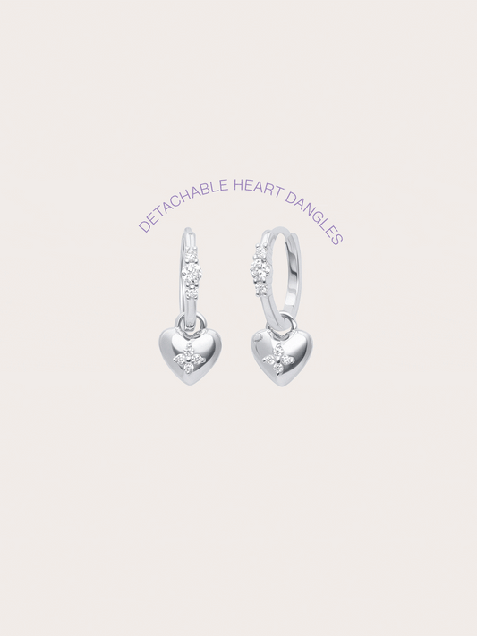 Clover Heart Bracelet S925 Silver Rhodium Gif (2) – Mondays Made Flower & Birthstone Jewelry Singapore