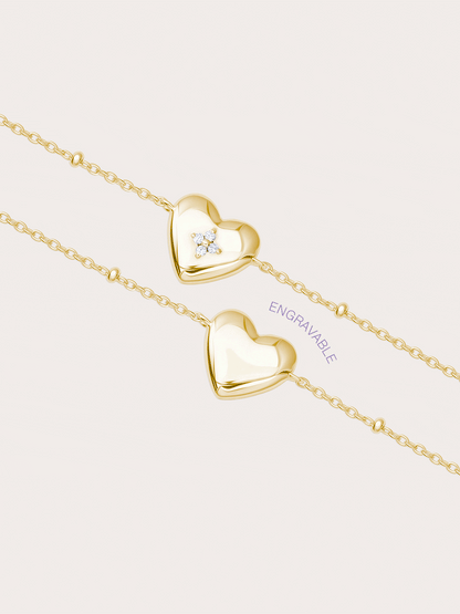 Clover Heart Bracelet 18K Gold Gif – Mondays Made Flower & Birthstone Jewelry Singapore