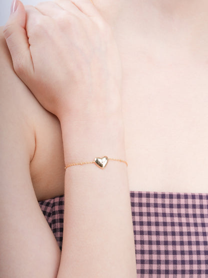 Clover Heart Bracelet 18K Gold (5) – Mondays Made Flower & Birthstone Jewelry Singapore