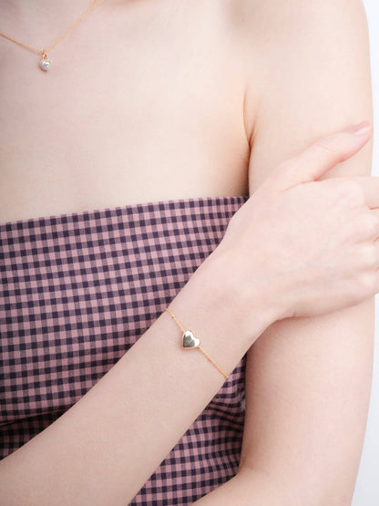 Clover Heart Bracelet 18K Gold (2) – Mondays Made Flower & Birthstone Jewelry Singapore