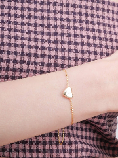 Clover Heart Bracelet 18K Gold (3) – Mondays Made Flower & Birthstone Jewelry Singapore