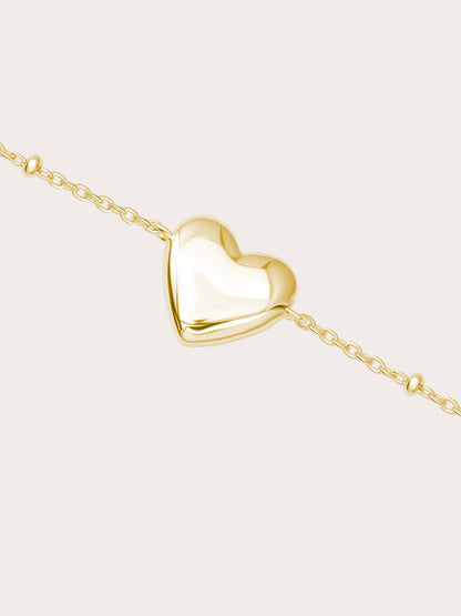 Clover Heart Bracelet 18K Gold Engrave (2) – Mondays Made Flower & Birthstone Jewelry Singapore