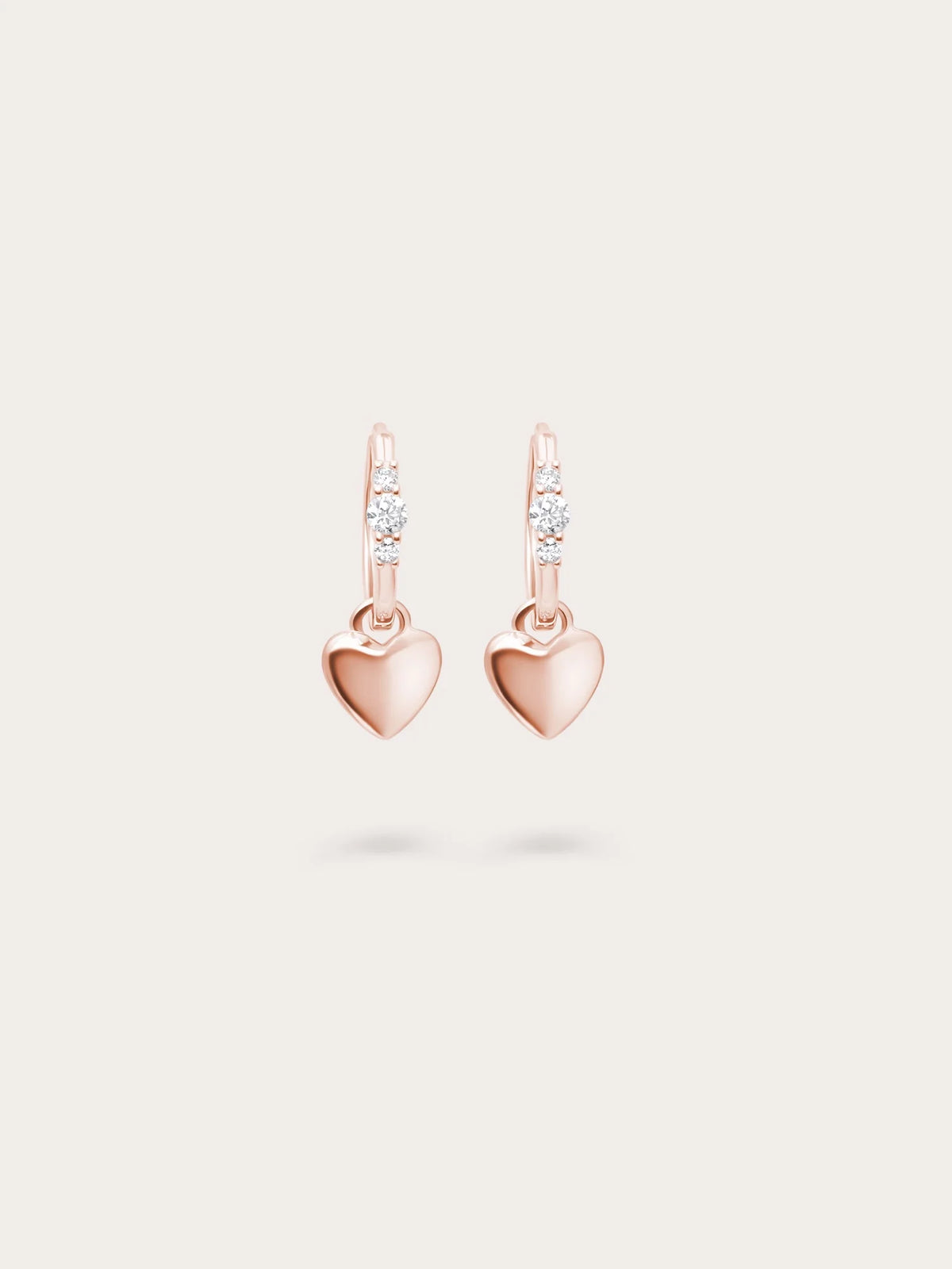 Clover Heart Detachable Huggie Earrings