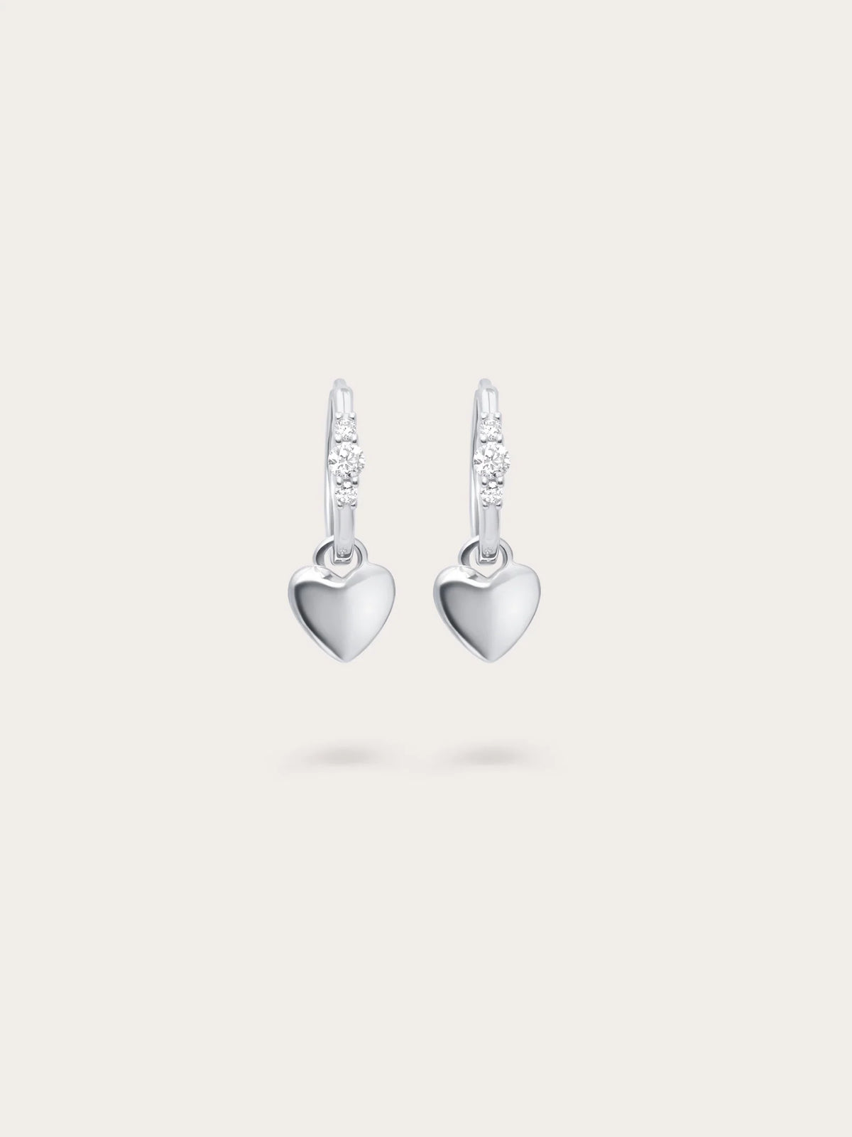 Clover Heart Detachable Huggie Earrings