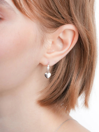 Clover Heart Detachable Huggie Earrings