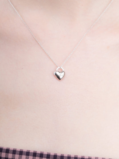 Clover Heart Locket Necklace S925 Silver Rhodium (3) – Mondays Made Flower & Birthstone Jewelry Singapore