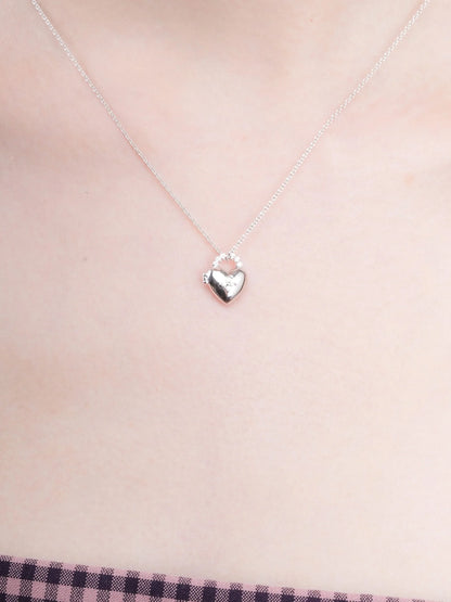 Clover Heart Locket Necklace