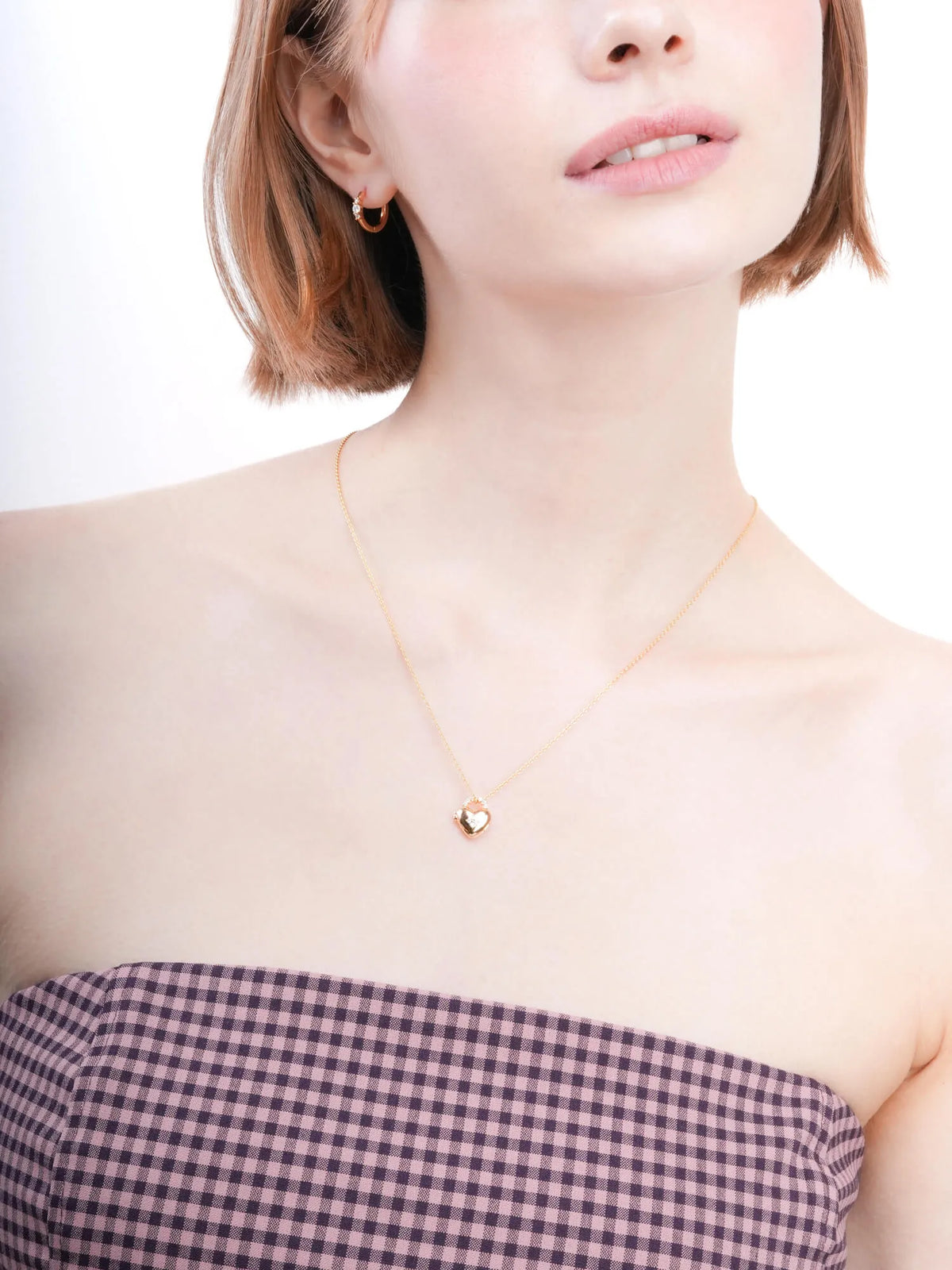 Clover Heart Locket Necklace