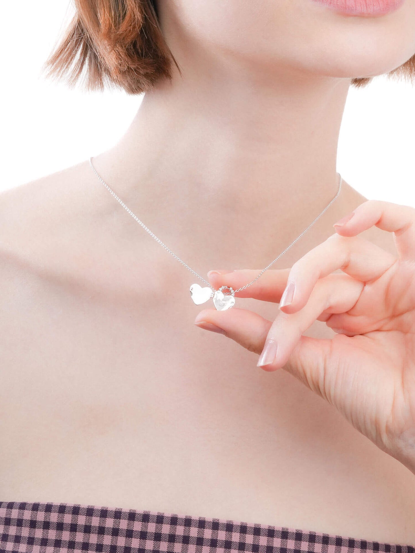 Clover Heart Locket Necklace