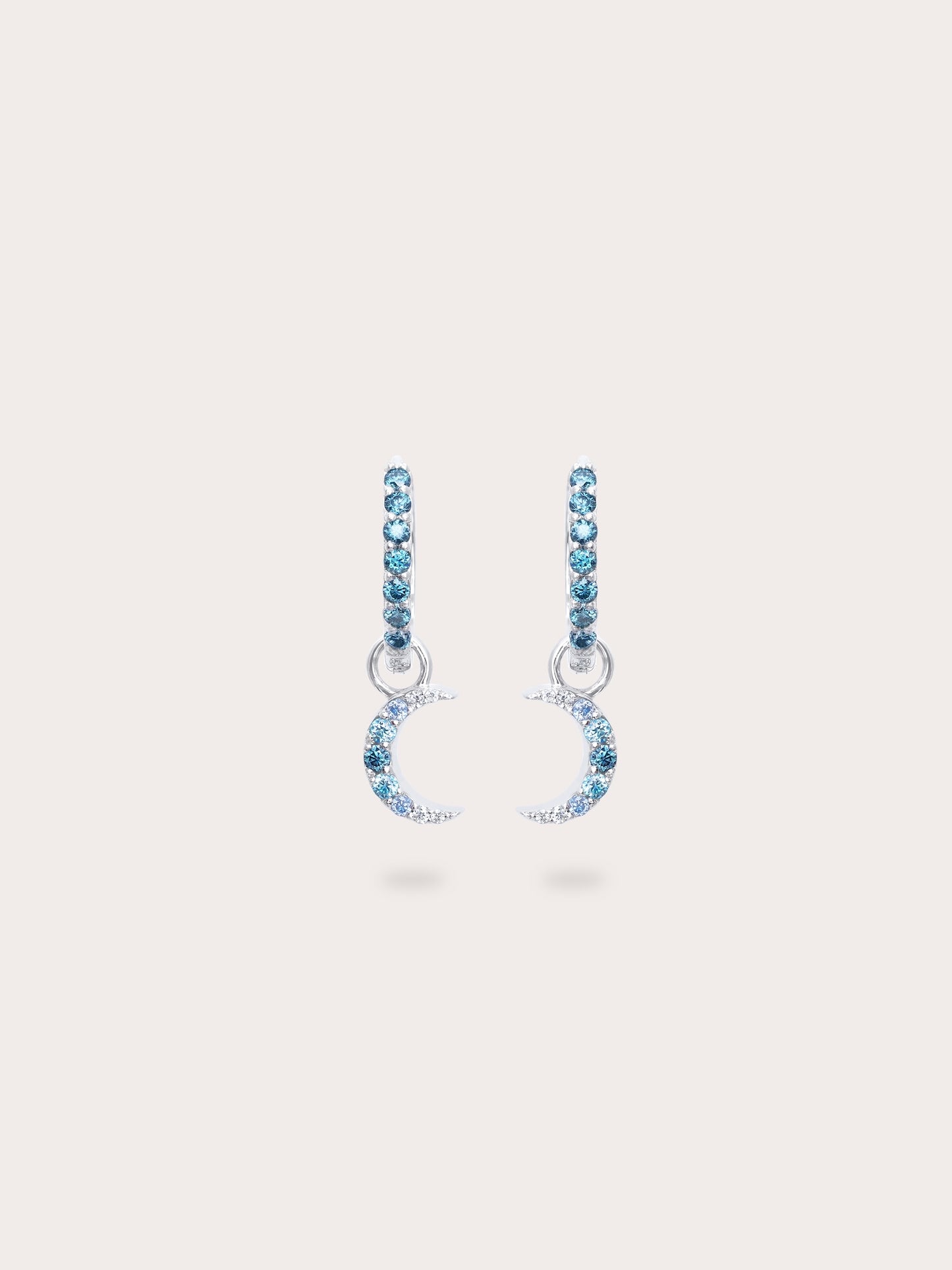 Crescent Moon Huggie Earrings  - Reversible