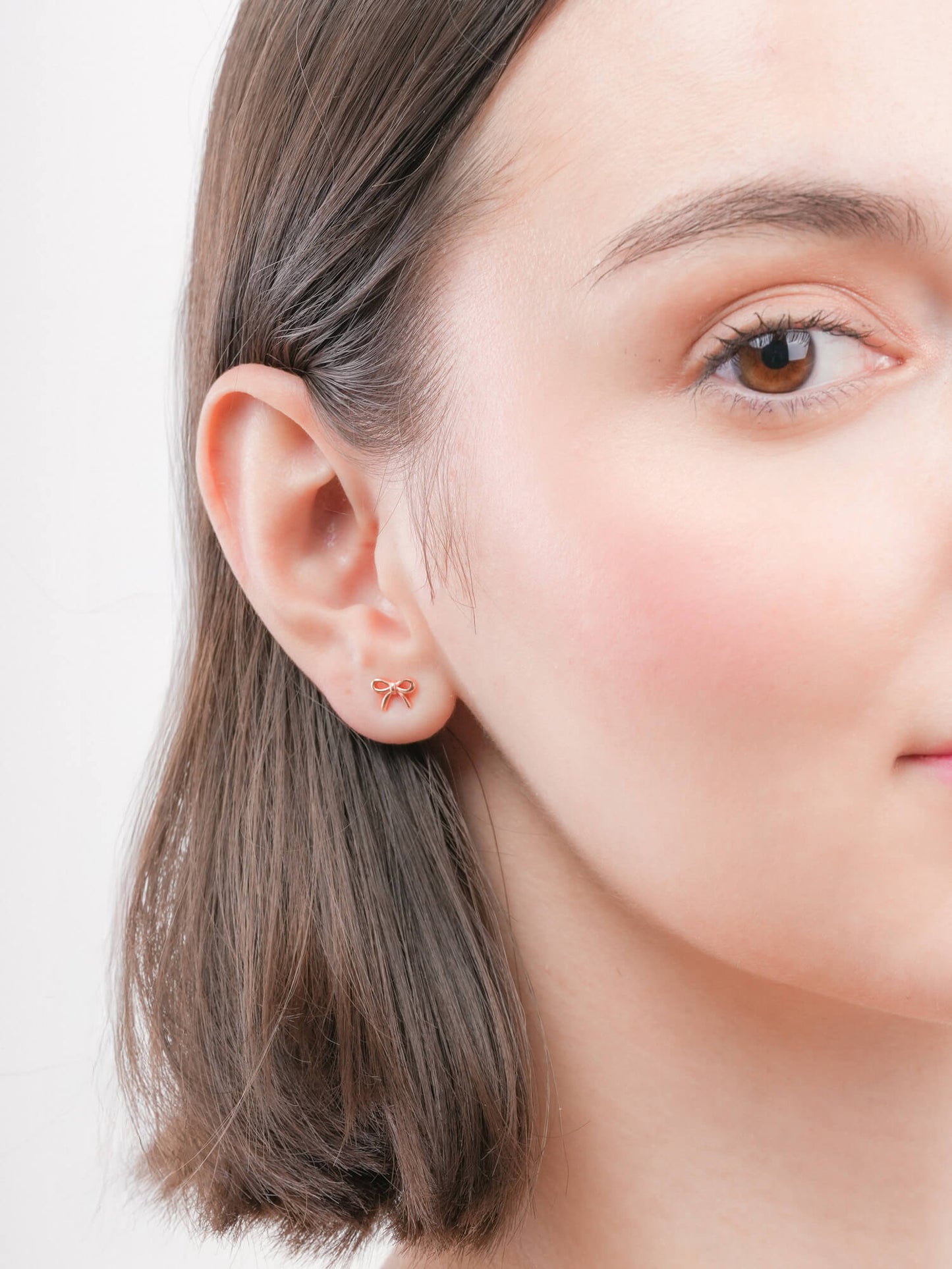 Dainty Ribbon Bow Stud Earrings