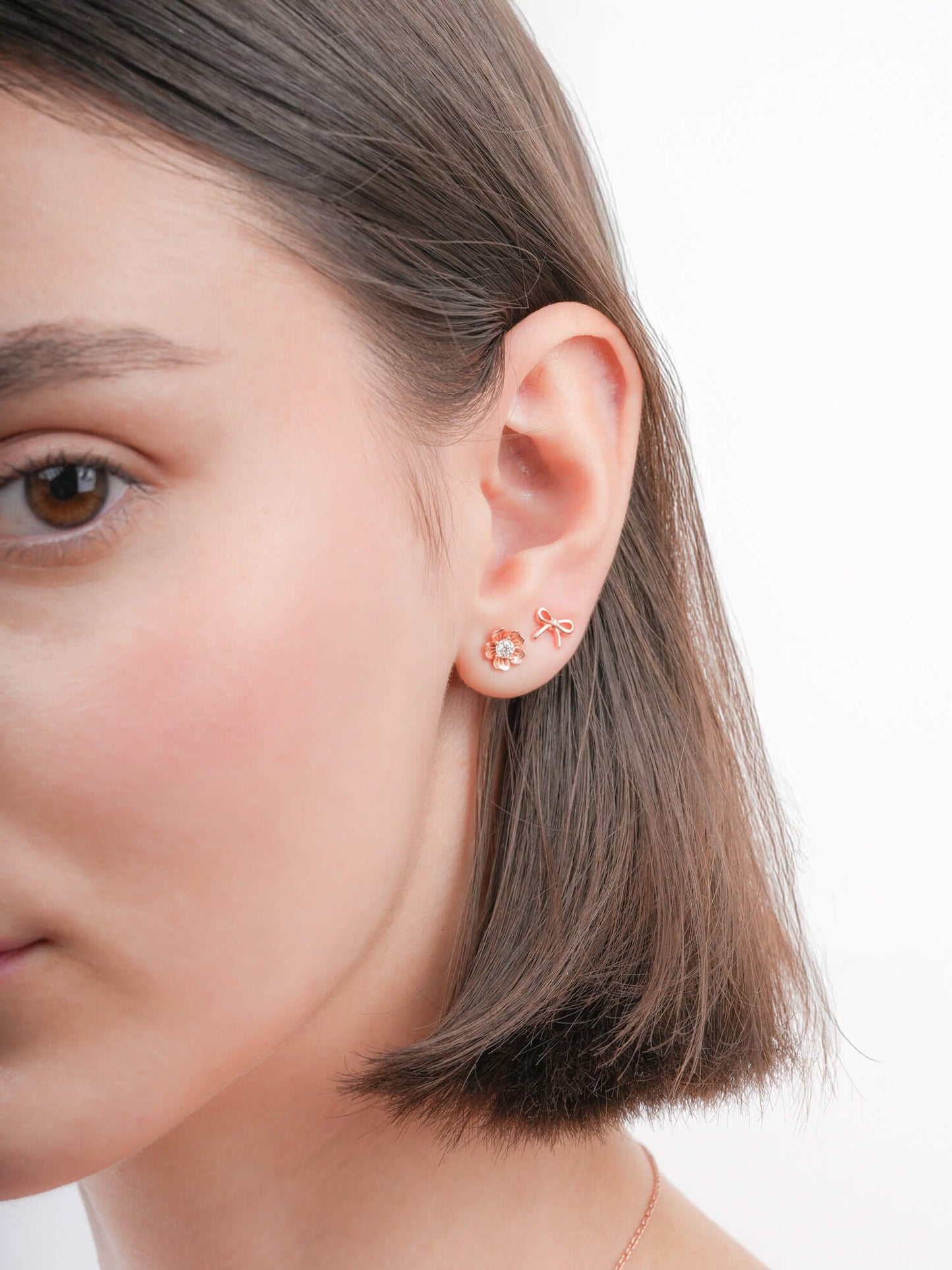Dainty Sakura Stud Earrings