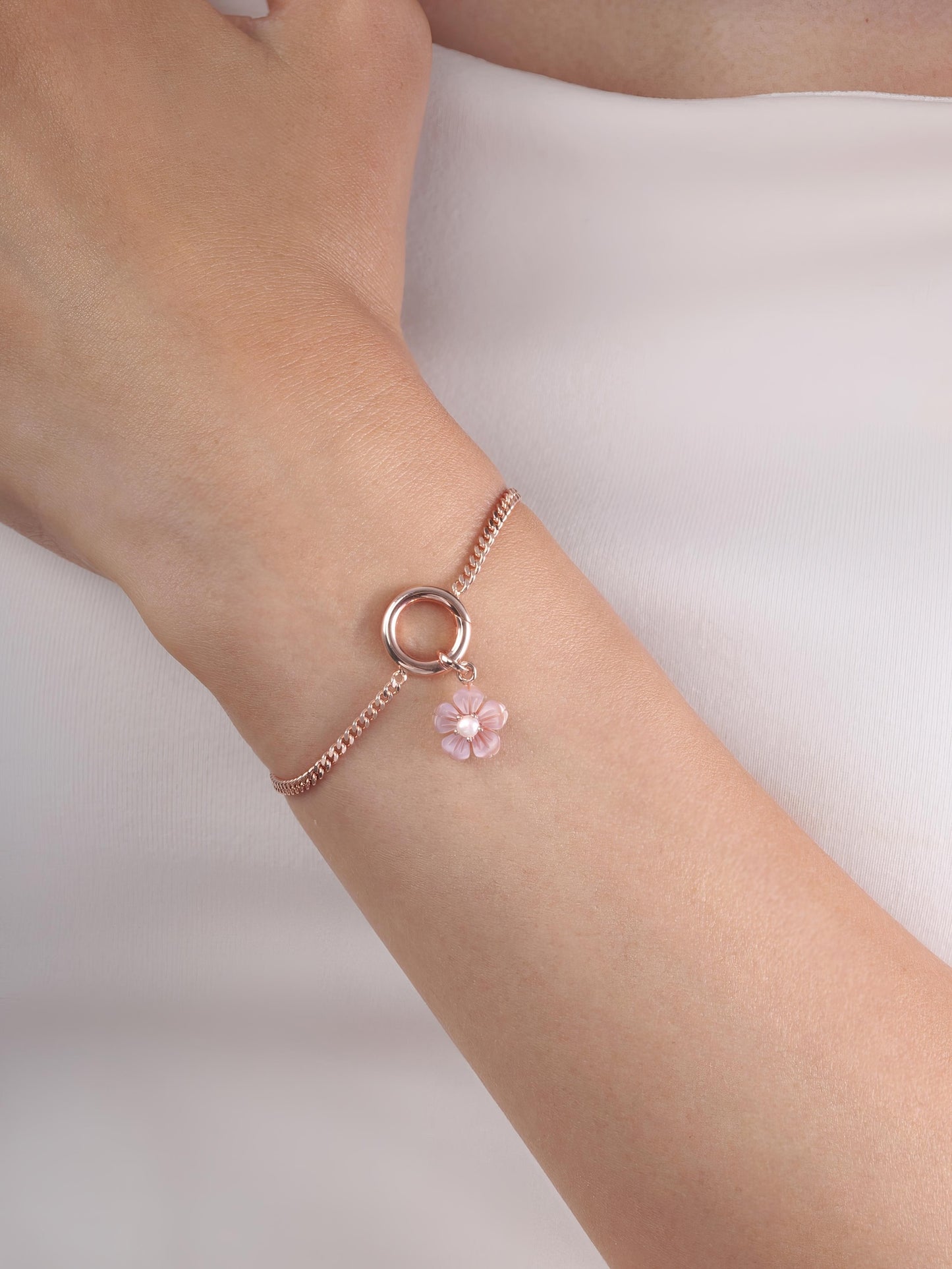 Dainty Curb Chain Charm Bracelet