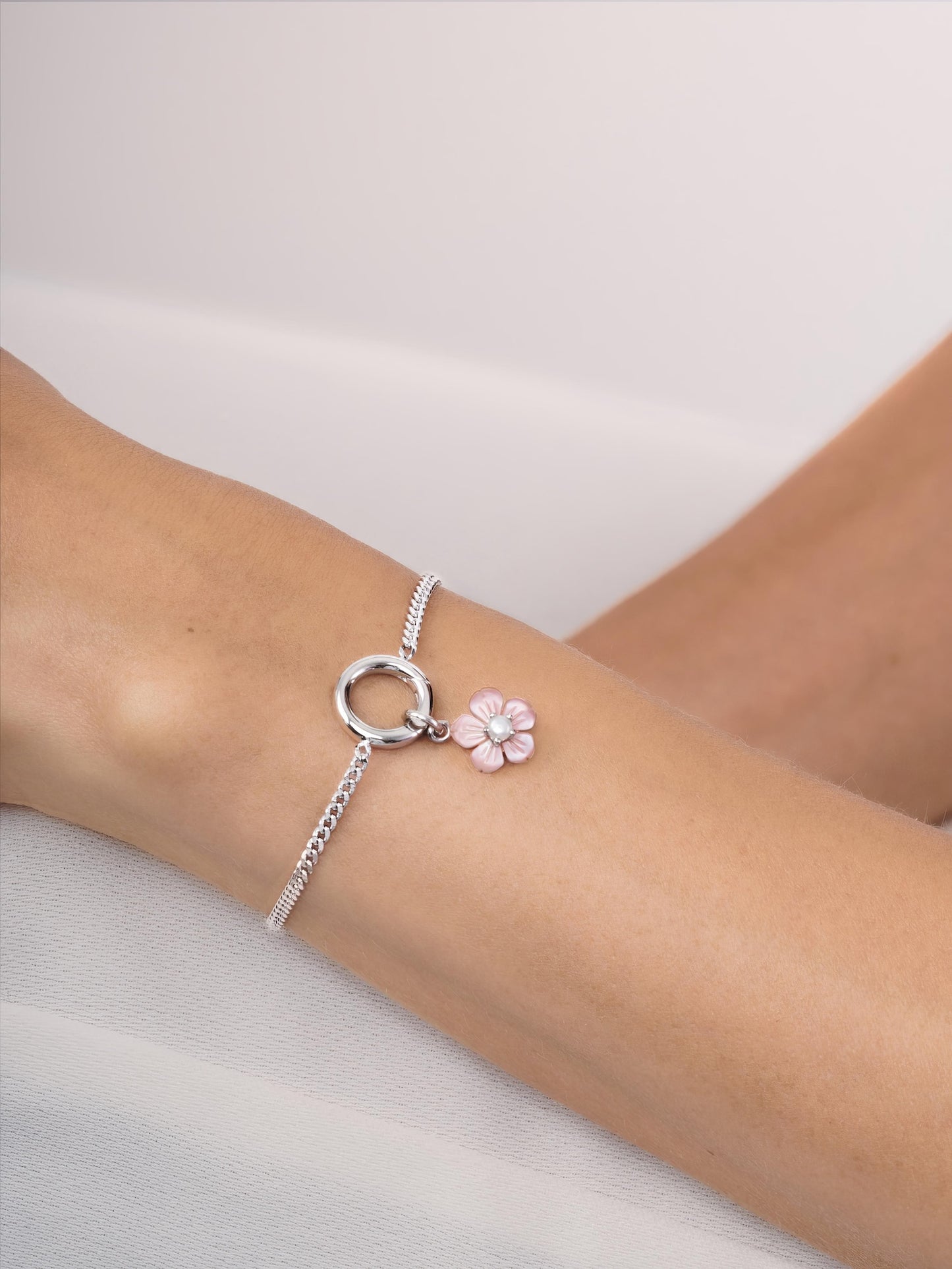 Dainty Curb Chain Charm Bracelet