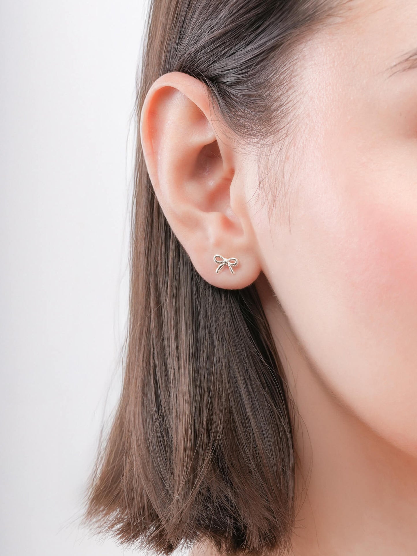 Dainty Ribbon Bow Stud Earrings