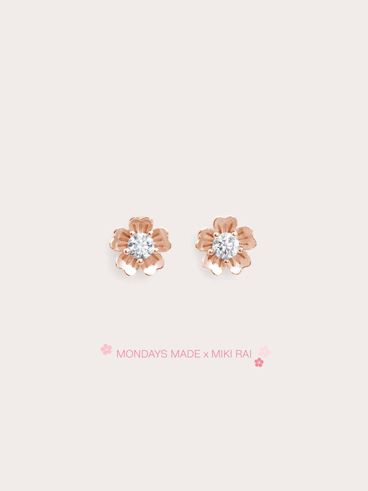 Dainty Sakura Stud Earrings