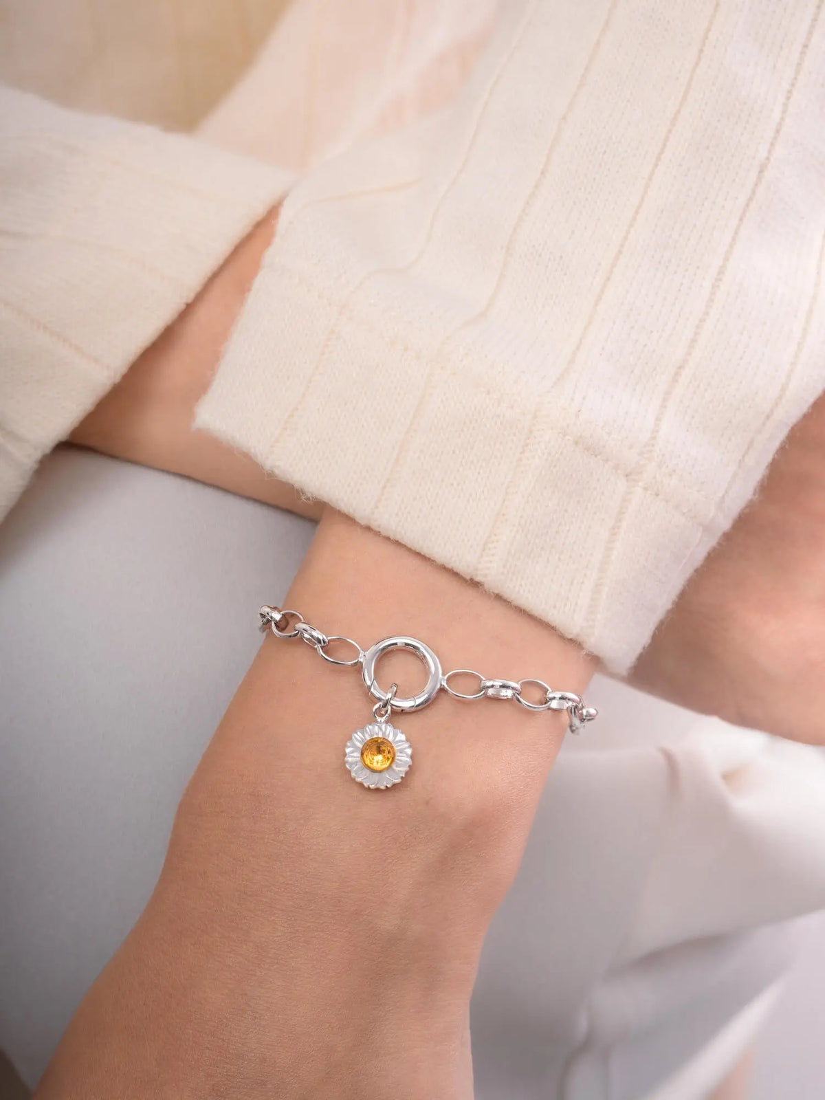Carved Daisy Charm