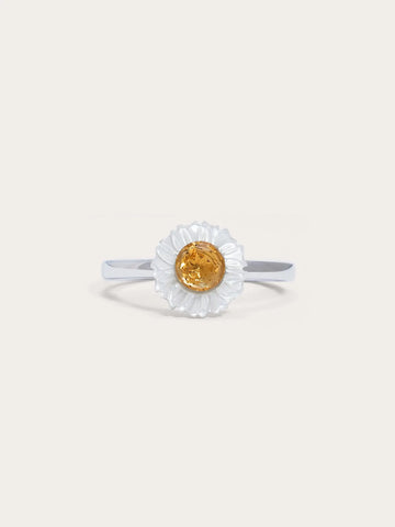 Carved Daisy Ring