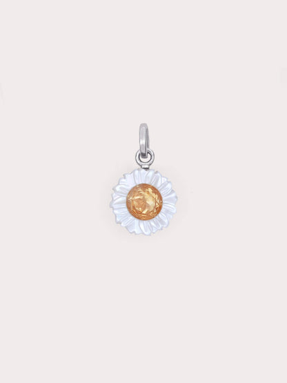 Daisy Charm S925 Silver Rhodium (5) – Mondays Made Flower & Birthstone Jewelry Singapore