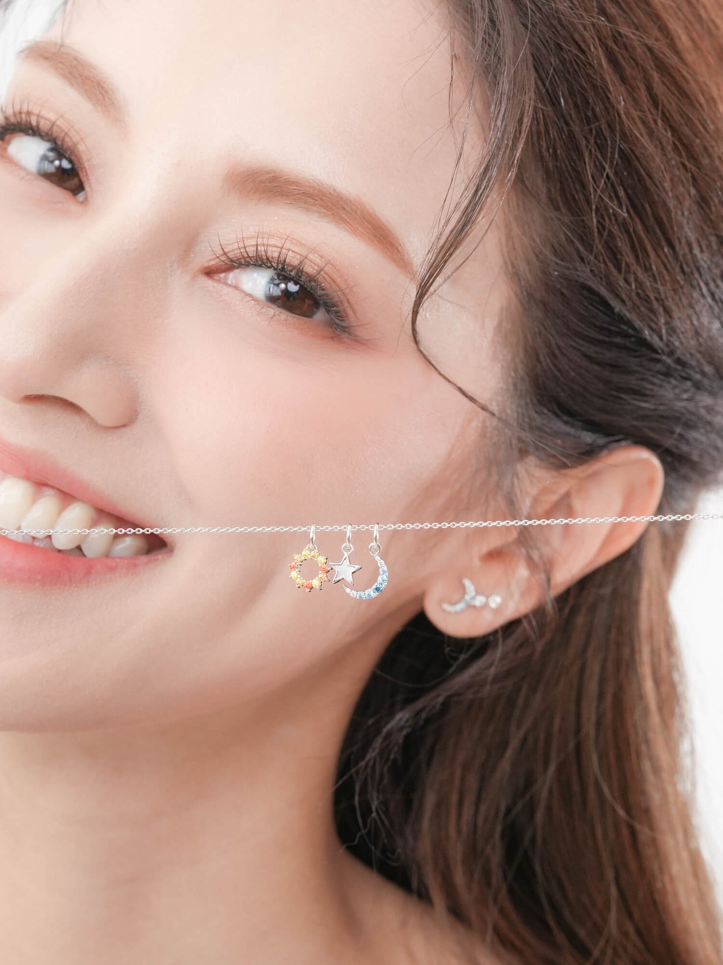 Sun, Moon & Star Pendant Necklace Set