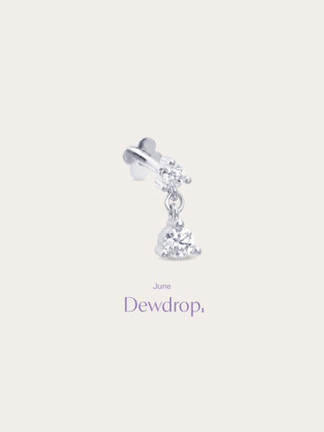 Dewdrop Dangle Flatback Earring