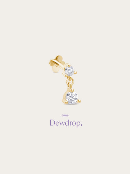 Dewdrop Dangle Flatback Earring